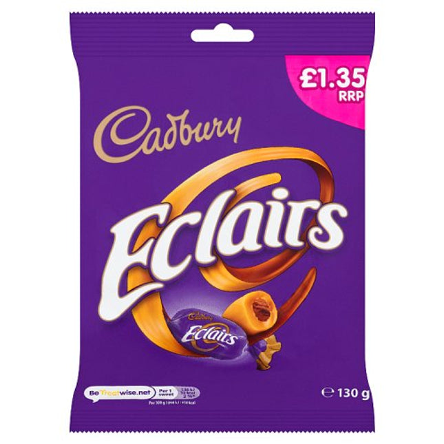 Cadbury Eclairs Classic Chocolate Pouch Bag 130g
