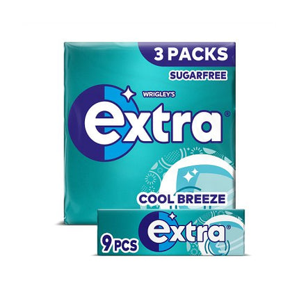Extra Cool Breeze Sugarfree Chewing Gum 3 Packs