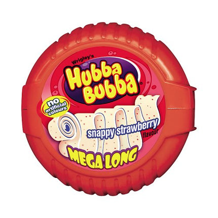 Hubba Bubba Snappy Strawberry Bubble Gum Mega Long Tape 56g