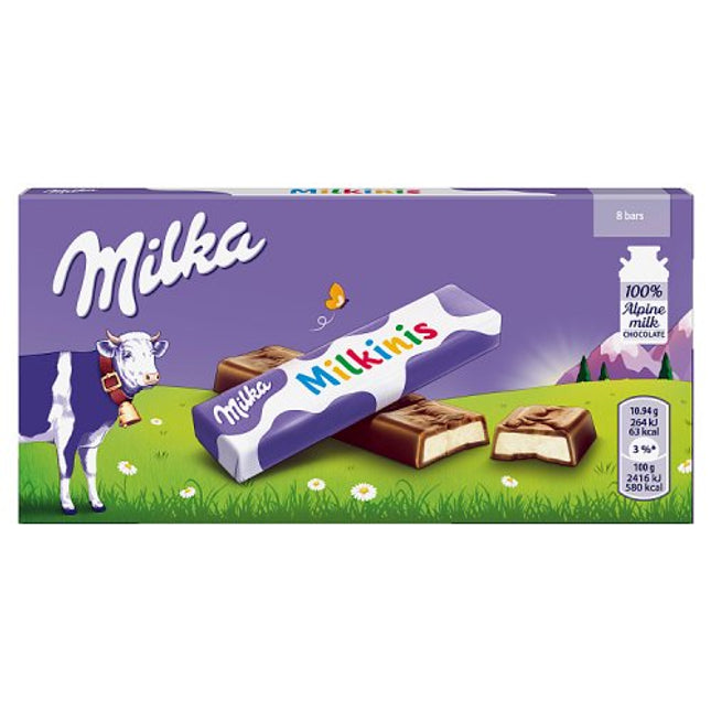 Milka Milkinis Chocolate Bar 8 pack 87.5g