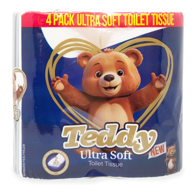 Teddy Ultra Soft Toilet Tissue 2ply 4 Rolls