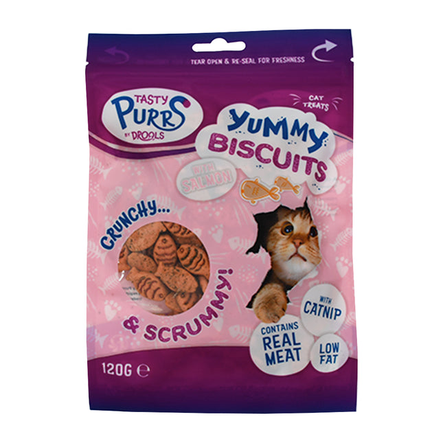 Yummy Biscuit with Salmon Cat Treat 120g
