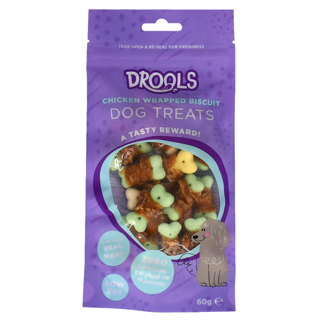 Chicken Wrapped Biscuit Dog Treats 60g