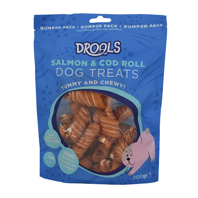 Salmon & Cod Roll Dog Treat 200g