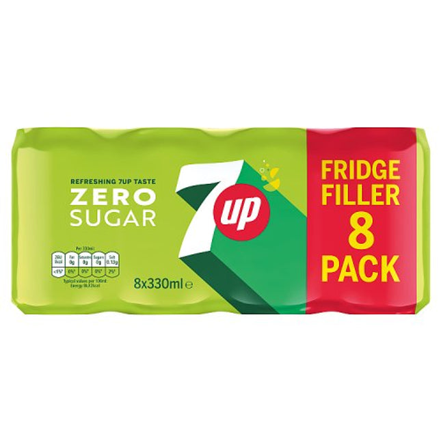 7up Zero 8pk 8x330ml