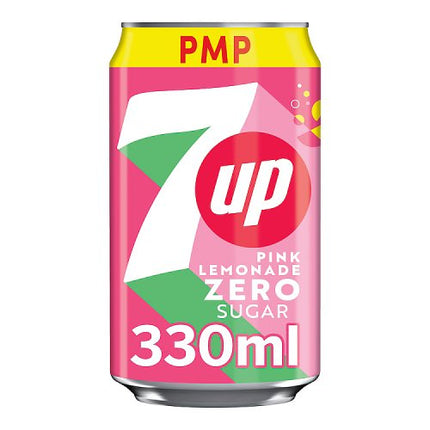 7up Zero Pink Lemonade 330ml 75p