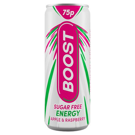 Boost Energy Apple & Raspberry Sugar Free 250ml 75p