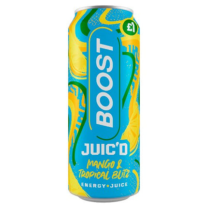 Boost Energy Juic’d Mango & Tropical Blitz 500ml £1