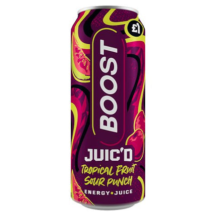 Boost Energy Juic’d Tropical Fruit Sour Punch 500ml £1