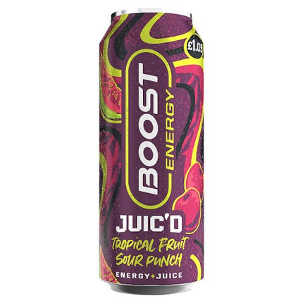 Boost Energy Juic’d Tropical Fruit Sour Punch 500ml £1.09