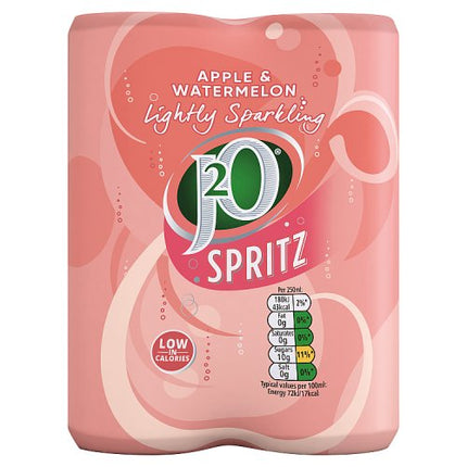 J2O Spritz Sparkling Apple & Watermelon Cans 4x250ml