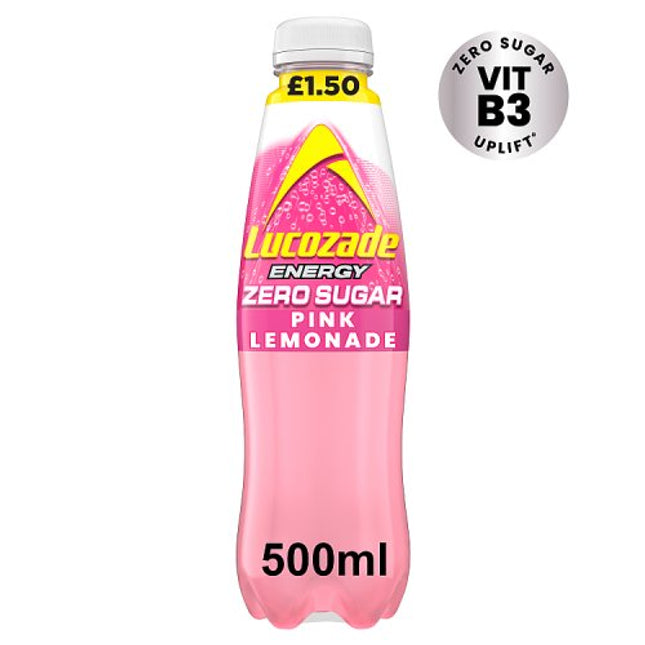 Lucozade Energy Pink Lemonade Zero 500ml