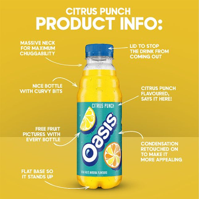 Oasis Citrus Punch 500ml bottle alternate view 2