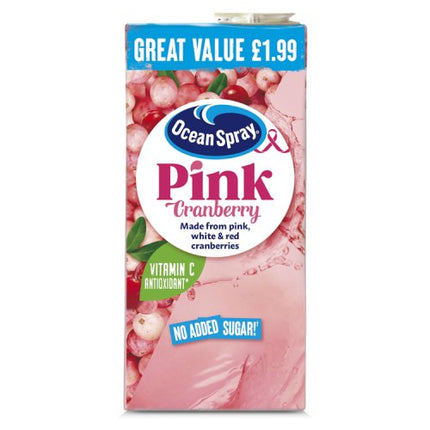 Ocean Spray Cranberry Pink £1.99 1L