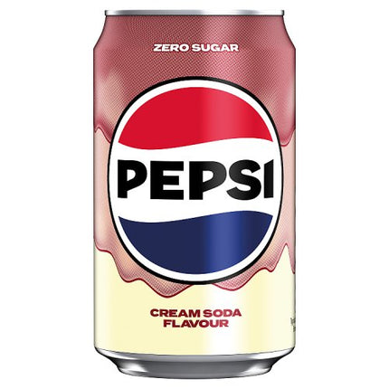 Pepsi Cream Soda Zero Sugar 330ml can