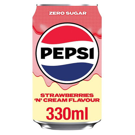 Pepsi Strawberry & Cream Sugar Free 330ml