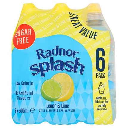 Radnor Splash Sports Cap Lemon & Lime 6 x 500ml