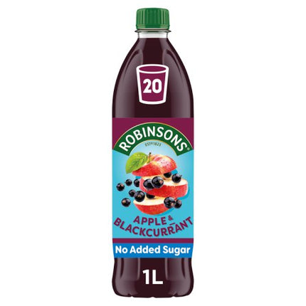 Robinsons No Added Sugar Apple & Blackcurrant Squash 1L