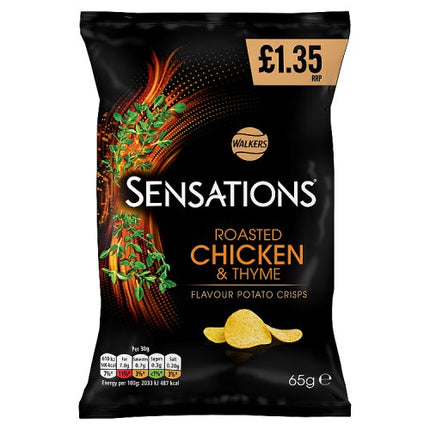 Walkers Sensations Roast Chicken N Thyme 65g