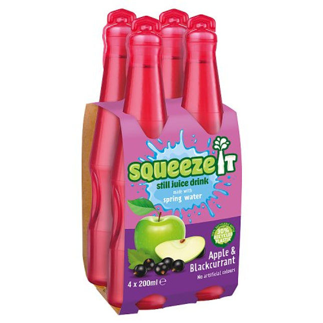 Squeeze It Apple & Blackcurrant 4x200ml