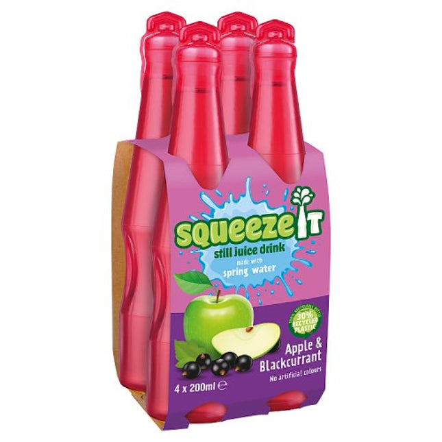 Squeeze It Apple & Blackcurrant 4x200ml