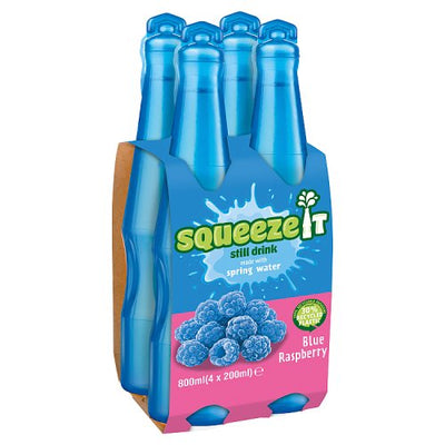 Squeeze It Blue Raspberry 4 Pack 4 x 200ml