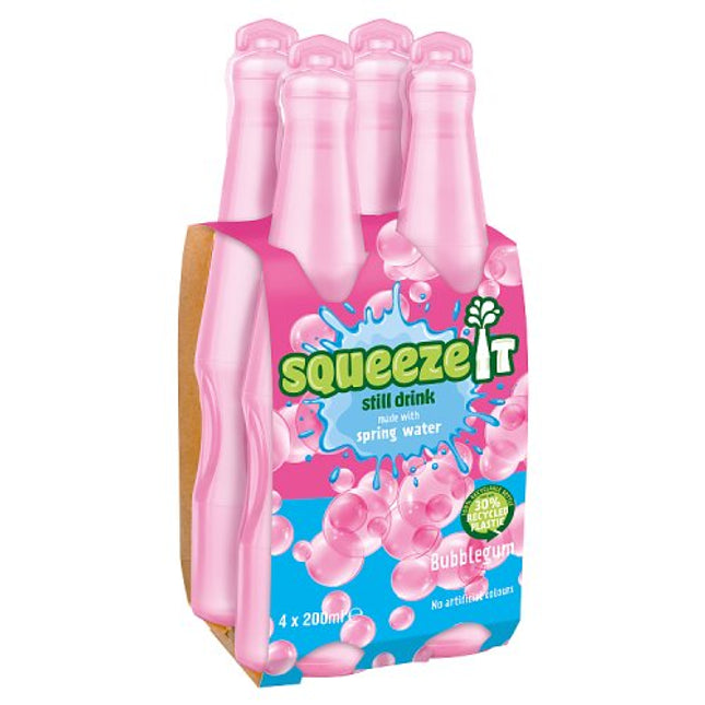 Squeeze It Bubblegum 4 Pack 4 x 200ml