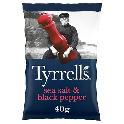 Tyrrells Sea Salt & Black Pepper Crisps 40g