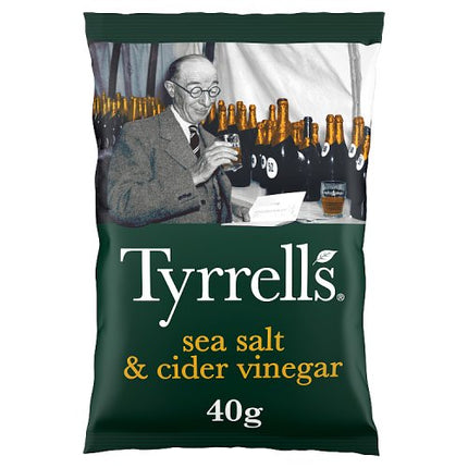 Tyrrells Sea Salt & Cider Vinegar Crisps 40g