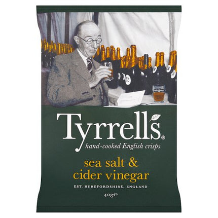 Tyrrells Sea Salt & Cider Vinegar Crisps 40g