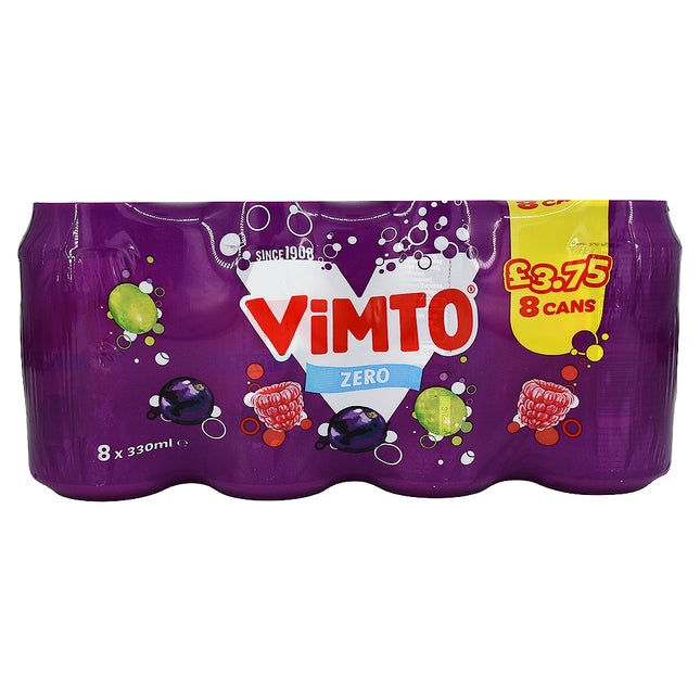 Vimto Zero Cans 8 x 330ml pack