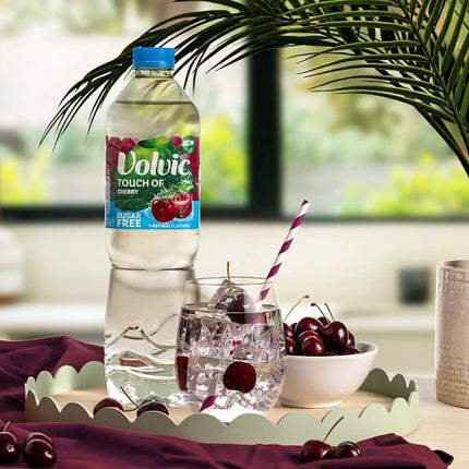 Volvic Touch of Fruit Sugar Free Cherry 1.5L bottle alternate view 2