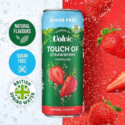 Volvic Touch of Fruit Sparkling - Strawberry Sugar Free 330ml