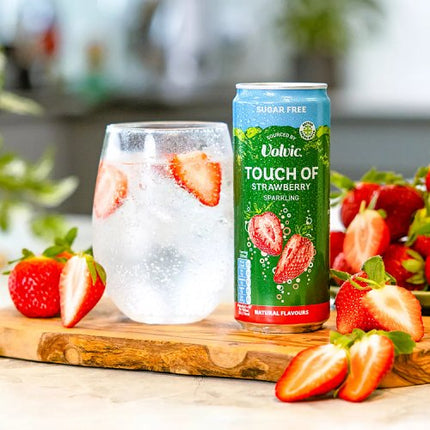 Volvic Touch of Fruit Sparkling - Strawberry Sugar Free 330ml