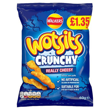 Wotsits Crunchy Cheese 60g £1.35
