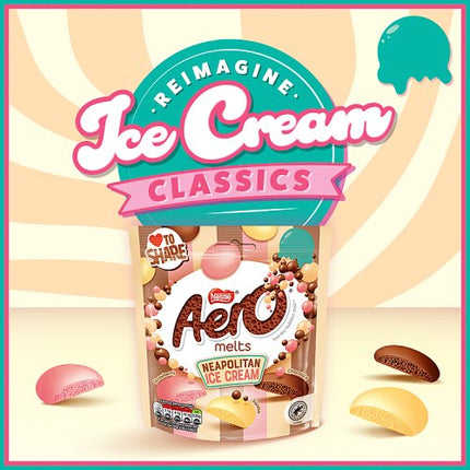 WIGIG Aero Melts Neapolitan Ice Cream Pouch 90g