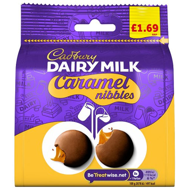 Cadbury Caramel Nibbles Chocolate Bag 85g