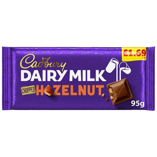 Cadbury Dairy Milk Chopped Nut Chocolate Bar 95g