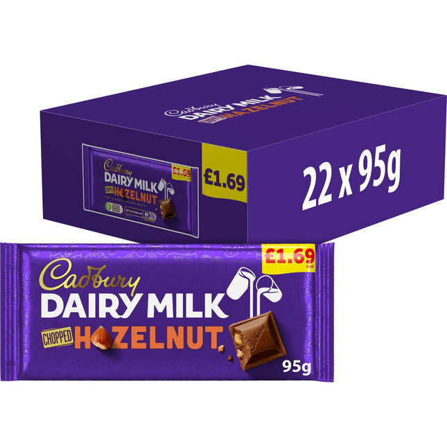Cadbury Dairy Milk Chopped Nut Chocolate Bar 95g
