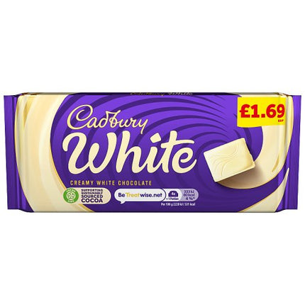 WIGIG Cadbury Dairy Milk White Chocolate Block 90g £1.69