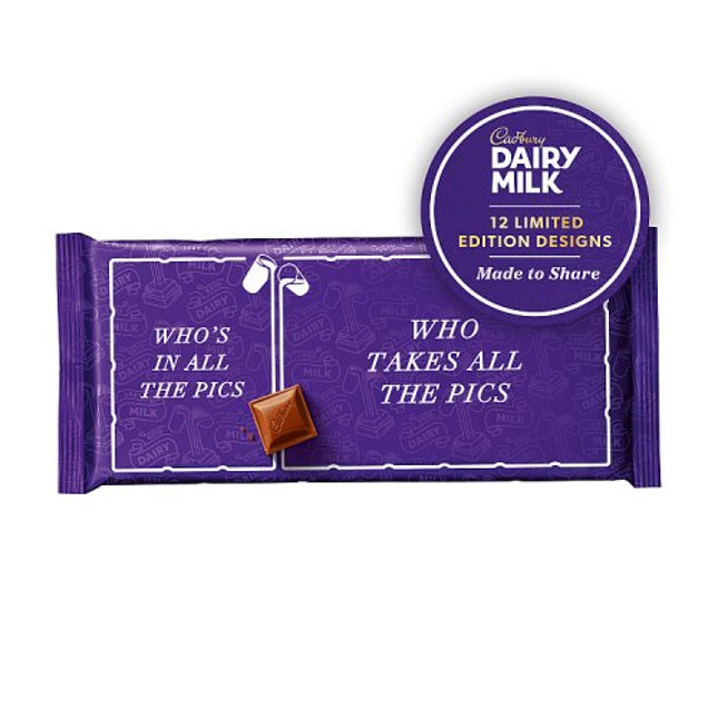 Cadbury Dairy Milk Chocolate Bar 95g £1.95