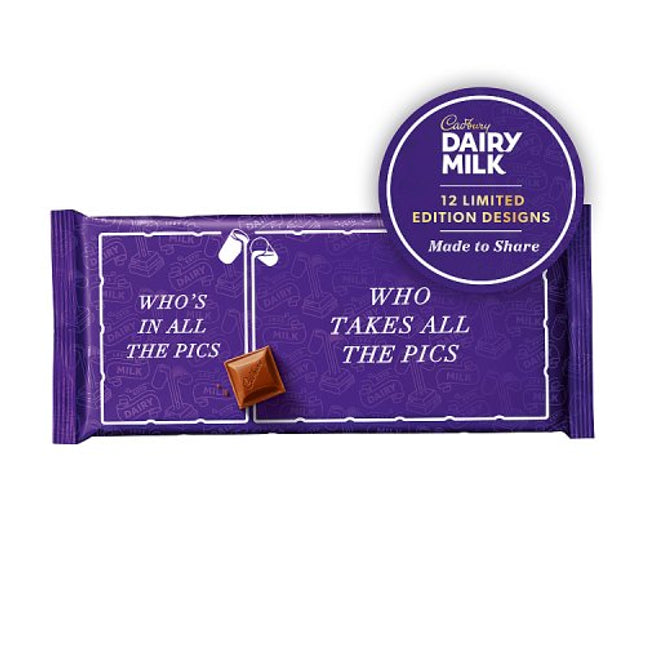 Cadbury Dairy Milk Chocolate Bar 95g £1.95