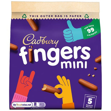 Cadbury Mini Fingers 5 Pack 96.5g
