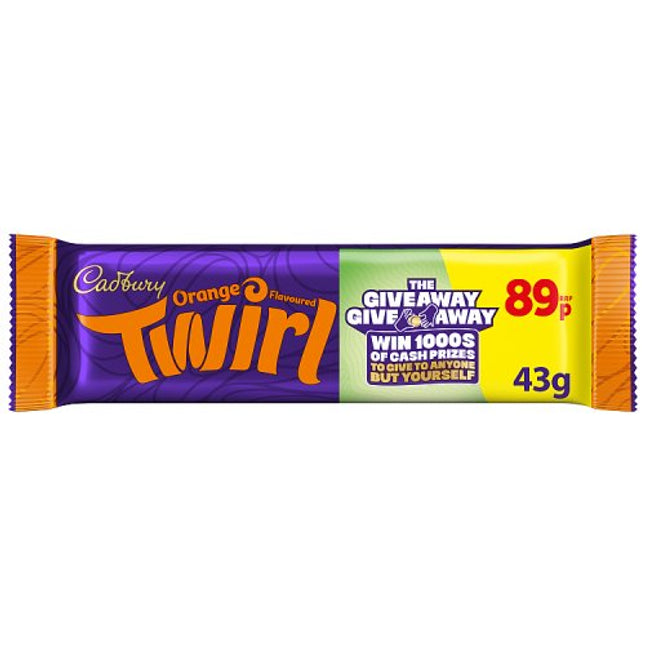 WIGIG Cadbury Twirl Orange Chocolate Bar 43g