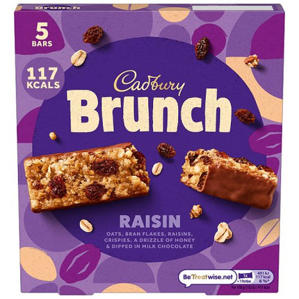 Cadbury Brunch Bar Raisin 5 Pack 140g