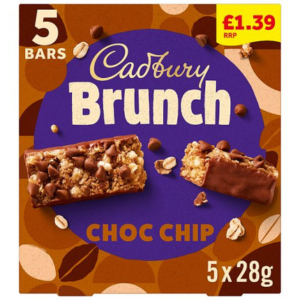 Cadbury Brunch Bar Choc Chip 5 Pack 140g £1.39