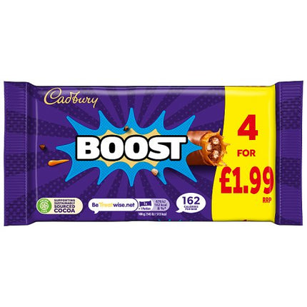 Cadbury Boost Chocolate Bar 4 Pack 126g £1.99