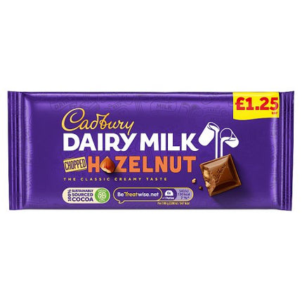 Cadbury Dairy Milk Chopped Nut Chocolate Block Bar 95g £1.25