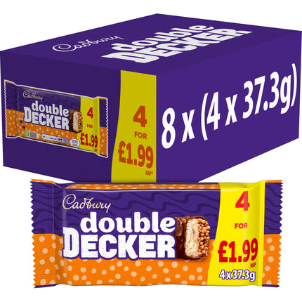 Cadbury Double Decker Bar 4 pack 149.2g £1.99