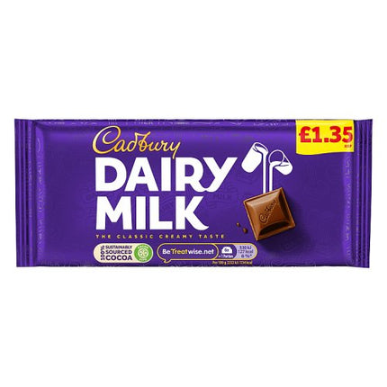 Cadbury Dairy Milk Chocolate Block Bar 95g £1.35